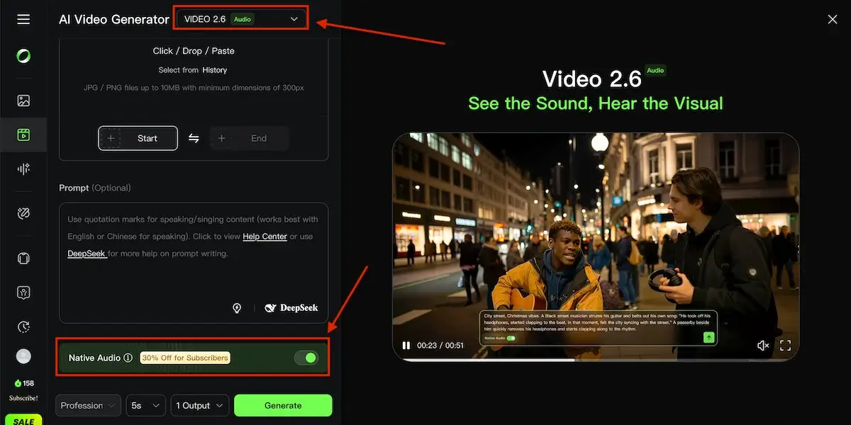 Read more about the article Kling представил VIDEO 2.6 — ИИ-модель, которая генерирует видео и звук за один прогон